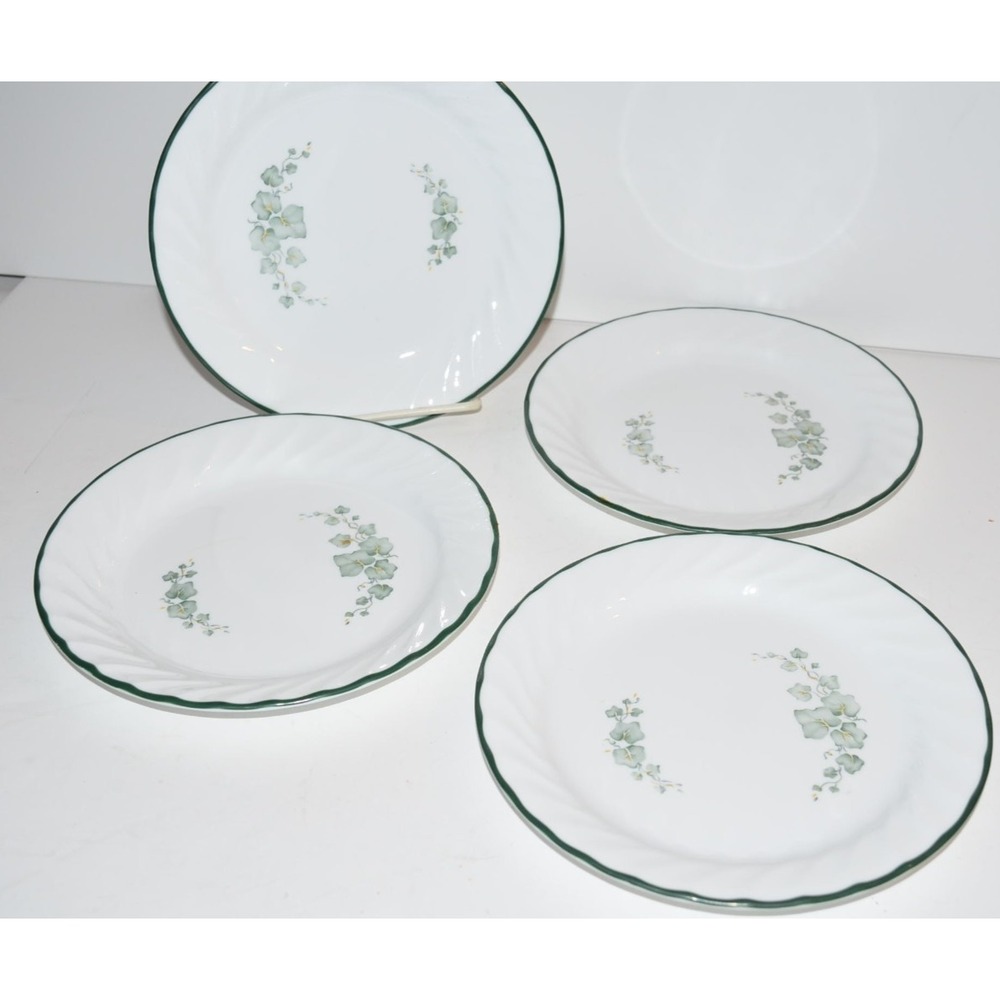 Corelle Callaway Ivy Set of 4 Bread Dessert Plates  7 1/4" Swirl Pattern